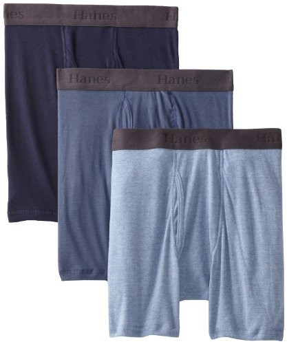 Hanes Ultimate Men s 3 Pack FreshIQ X Temp Boxer with ComfortFlex Waistband Briefs  Assorted  Large