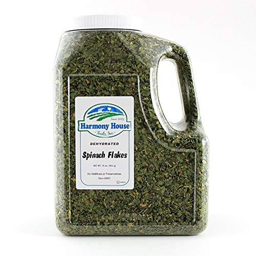 Harmony House Dried Spinach Flakes  Dehydrated Vegetables For Cooking  Camping  Emergency Supply and More  3 oz  Quart Jar Harmony House Dried Spinach Flakes  Dehydrated Vegetables For Cooking  Camping  Emergency Supply and More  3 oz  Quart Jar