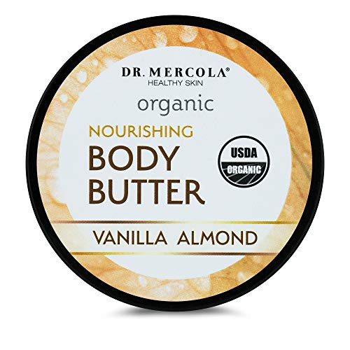 Dr  Mercola Organic Nourishing Body Butter Vanilla Almond  4 oz    non GMO  Gluten frree  Soy free  USDA Organic  Cruelty Free  Leaping Bunny