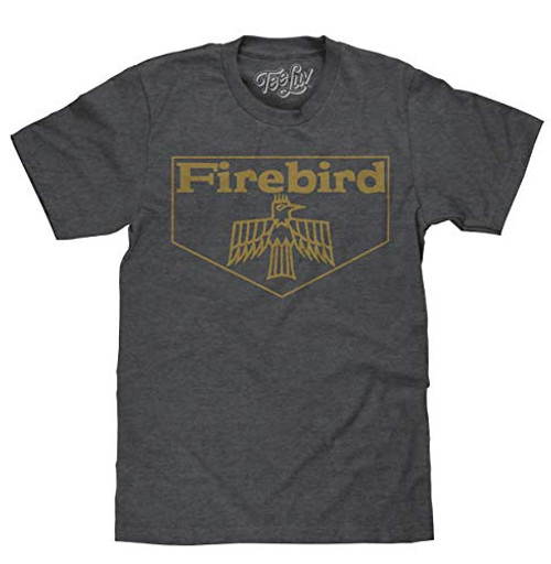 Tee Luv Pontiac Firebird Graphic T Shirt  Charcoal Heather   MD