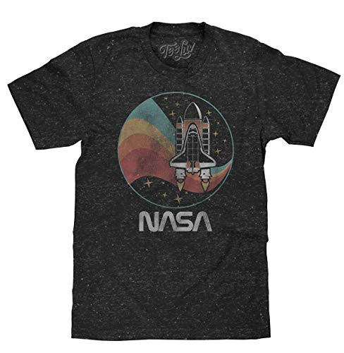 Tee Luv NASA Space Shuttle Shirt   NASA Worm Logo Confetti Stars T Shirt  Medium