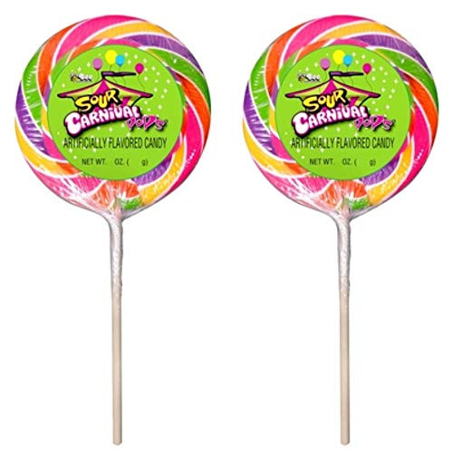 Giant Sour Apple Carnival Swirl Lollipops 4 25 oz   120g   Pack Of 2