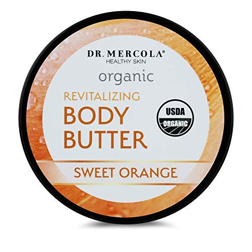 Dr  Mercola  Organic Revitalizing Body Butter Sweet Orange  4 oz  113 g   Coconut Oil  Shea Butter  non GMO  Soy Free  Gluten Free  Cruelty Free  USDA Organic