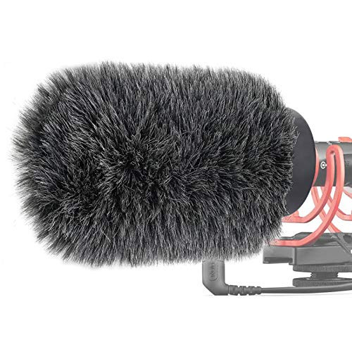 NTG Furry Microphone Wind Shield   Windscreen Windmuff for Rode VideoMic NTG and Microphones with Maximum Slot Length of 100mm  3 9   and Diameter of 18 24mm by YOUSHARES?Shag  Gray?