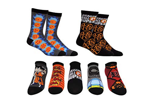 Dragon Ball Super Socks Gifts  7 Pair     1 Size  Dragon Ball Super Cosplay Low Cut Crew Socks Women   Men s