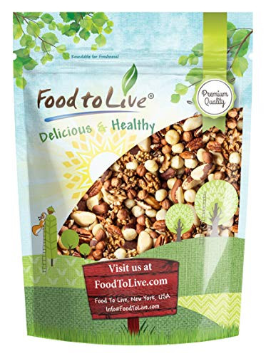 Keto Nuts Mix  1 Pound  Keto Snack Contains Raw Brazil Nuts  Pecans  Walnuts  Hazelnuts and Macadamia Nuts  Low Carb Vegan Superfood  Kosher  Non Irradiated  No Added Sugar  Bulk