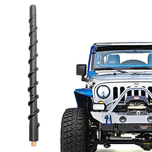 VOFONO 9 Inch Spiral Antenna for Jeep Wrangler JK JKU JL JLU Rubicon Sahara Gladiator 2007 2019