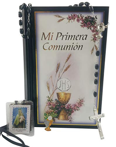 Westman Works Mi Primera Comunion Girls Set Pack En Español con Libro de Oraciones y Rosario en UNA Caja de Vinilo