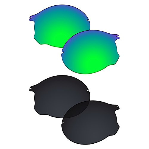 Galvanic Replacement Lenses for Oakley Tailend OO4088 Sunglass   Jade   Black Polarized   Combo Pack