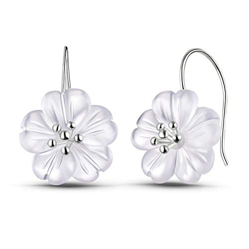 Lotus Fun S925 Sterling Silver Drop Earrings Flower in The Rain Crystal Dangle Earrings for Women and Girls Handmade Unique Jewelry Silver Lotus Fun S925 Sterling Silver Drop Earrings Flower in The Rain Crystal Dangle Earrings for Women and Girls Handmade Unique Jewelry Silver