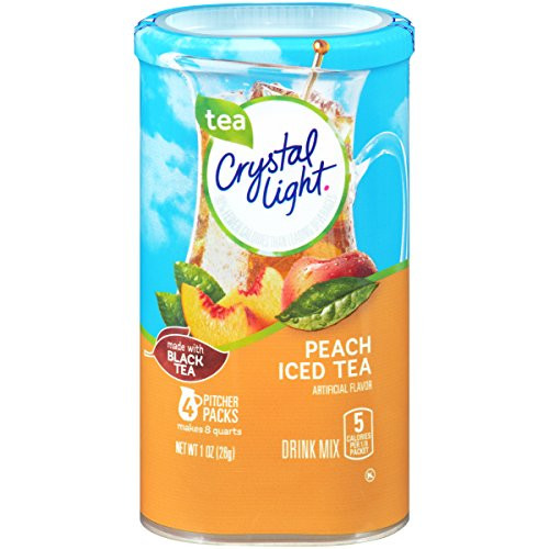 Crystal Light Peach Iced Tea Drink Mix  16 Pitcher Packets  4 Packs of 4