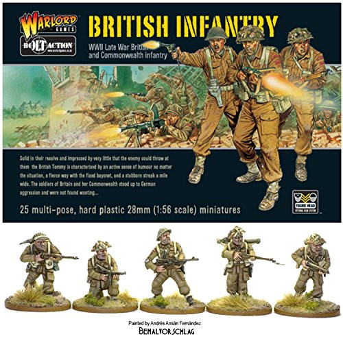 Bolt Action Late War British & Commonwealth Infantry 1:56 WWII Military Wargaming Plastic Model Kit