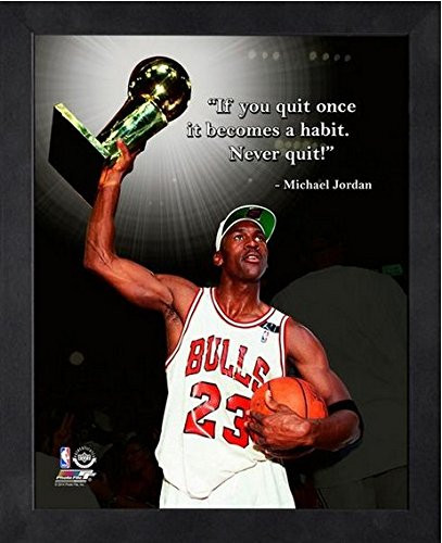 Michael Jordan Chicago Bulls NBA ProQuotes Photo  Size  9  x 11   Framed