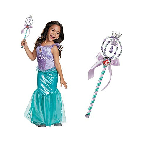Disguise Disney Princess Ariel Deluxe Child Costume with Wand Purple Green Disguise Disney Princess Ariel Deluxe Child Costume with Wand Purple Green