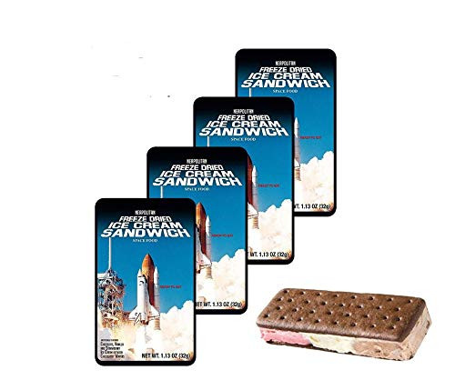 LuvyDuvy Freeze Dried Ice Cream Neapolitan Sandwich  Chocolate Vanilla Strawberry    4 Pack