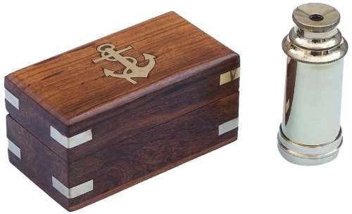 Hampton Nautical Scout s Brass Spyglass Telescope with Rosewood Box 7 Brass Hampton Nautical Scout s Brass Spyglass Telescope with Rosewood Box 7 Brass