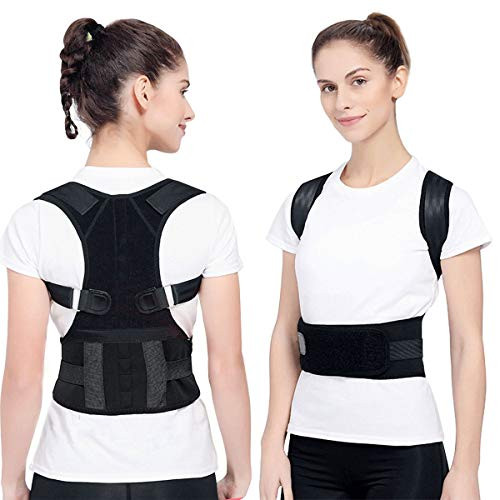 Magnetic Therapy Posture Support Back Brace  Adjustable Posture Humpback Corrector Brace Straighten and Correct Posture Upper Shoulder Waist Lumbar Support Belt Relieves Neck Back Spine Pain?L?