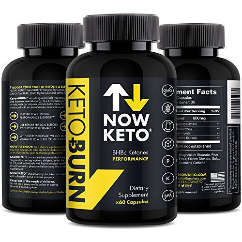 NOW KETO Keto Burn Exogenous BHB Ketone Supplement Capsules Best Keto Diet Ketosis Supplement to Support Fat Burn Boosts Energy with Beta Hydroxybutrate Salts for Weight Loss 60 Capsules NOW KETO Keto Burn Exogenous BHB Ketone Supplement Capsules Best Keto Diet Ketosis Supplement to Support Fat Burn Boosts Energy with Beta Hydroxybutrate Salts for Weight Loss 60 Capsules