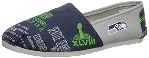 FOCO NFL Womens SMU Thematic Womens Canvas Shoe  Seattle Seahawks  Large