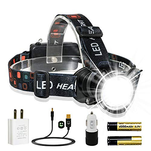 LED Head Lamps  LIGHTESS Waterproof Rechargeable Headlamps Focus XM T6 Flashlight for Camping Hiking Running  SQ1321