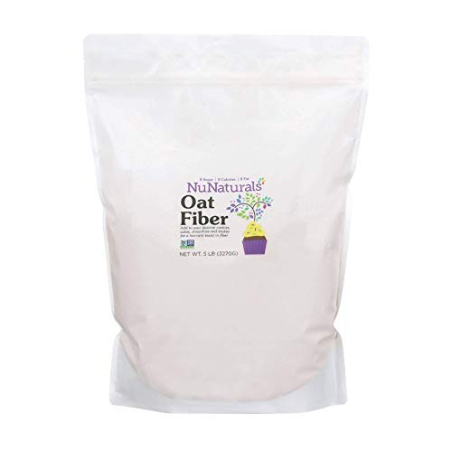 NuNaturals All Natural Oat Fiber  Non GMO Certified  5 Pounds