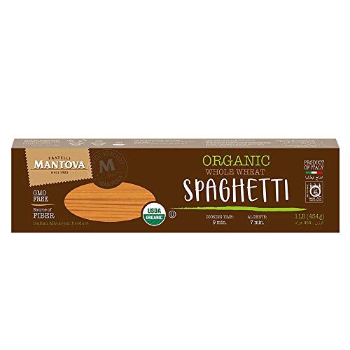 Mantova Italian Organic Whole Wheat Spaghetti Pasta   100 Durum Semolina Organic Whole Wheat Spaghetti   16 Oz  Pack Of 10    Product Of Italy