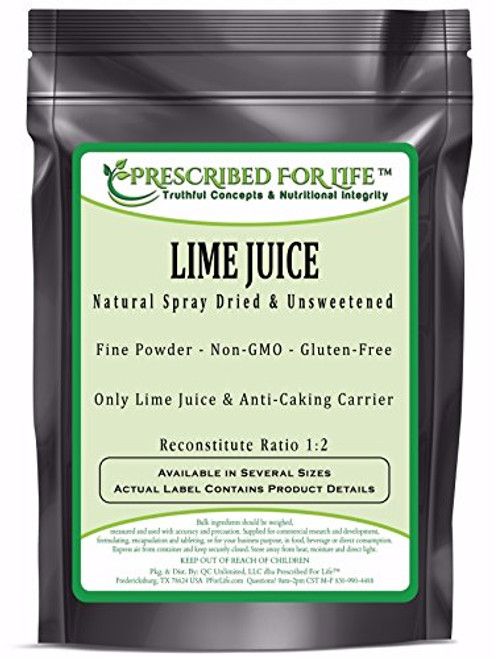 Lime Juice Powder   Natural Spray Dried   Unsweetened Non GMO Lime Juice   Reconstitute Ratio 1 2  12 oz  340 g