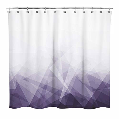 Sunlit Design Shower Curtain  Popular Abstract Shower Curtain  Ombre Purple Crystal Fabric Shower Curtains for Bathroom Decor  Contemporary Bathroom Curtains  Purple