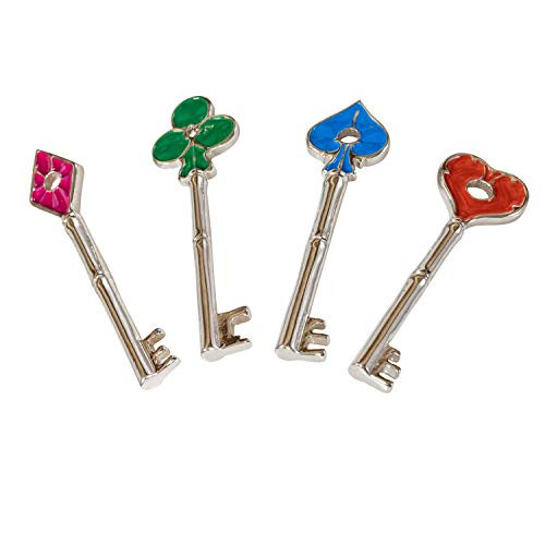 Resident Evil 2 Remake Keychain 4pcs Silver Keys Collection Set Necklace Pendant Biohazard RE 2 Cosplay Accessories