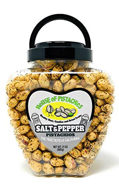 House of Pistachios Salt and Pepper Pistachios Real Flavor Family Recipe California Grown 21 Ounces House of Pistachios Salt and Pepper Pistachios Real Flavor Family Recipe California Grown 21 Ounces
