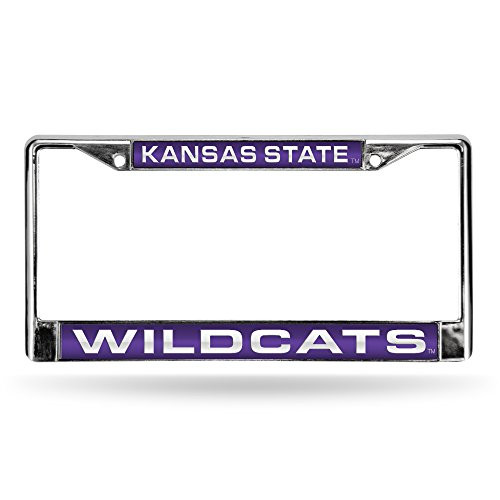 NCAA Rico Industries Laser Cut Inlaid Standard Chrome License Plate Frame Kansas State Wildcats Purple Insert Team Color 6 x 12 25 inches NCAA Rico Industries Laser Cut Inlaid Standard Chrome License Plate Frame Kansas State Wildcats Purple Insert Team Color 6 x 12 25 inches