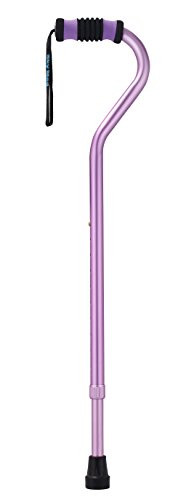 SkyMed Fashionable Offset Walking Cane Color  Purple