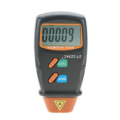 Akozon LCD Digital Tachometer DT 2234C  Non Contact Digital LCD Laser Photo Tachometer Mini RPM Tester Meter