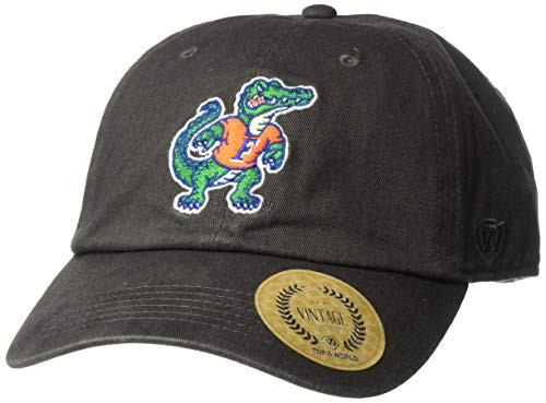 Top of the World Florida Gators Men s Vintage Hat Adjustable Charcoal Vault Icon  Adjustable