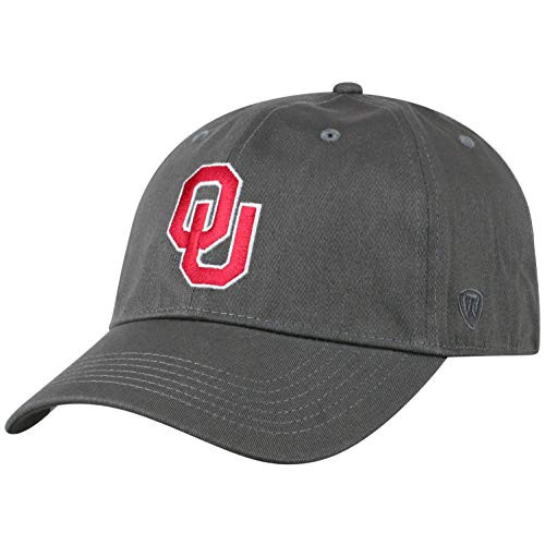 Top of the World Oklahoma Sooners Men s Fitted Charcoal Icon hat  Adjustable