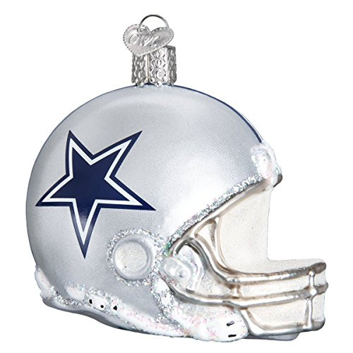 Old World Christmas Dallas Cowboys Glass Blown Ornaments for Christmas Tree Helmet