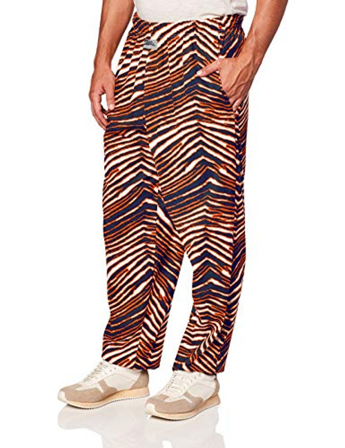 Zubaz Men s Classic Zebra Printed Athletic Lounge Pants Navy Orange L Zubaz Men s Classic Zebra Printed Athletic Lounge Pants Navy Orange L