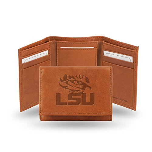NCAA Rico Industries Embossed Leather Trifold Wallet  LSU Tigers