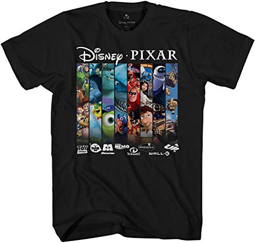Disney Pixar Toy Story Incredibles Monsters Inc Up Nemo Adult Tee Graphic T Shirt for Men Tshirt  Black  Large