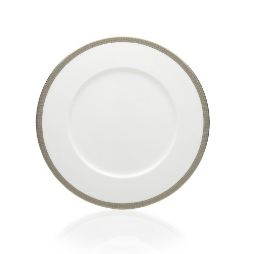 Mikasa Woven Cable Gold 10-1/2-Inch Dinner Plate, White