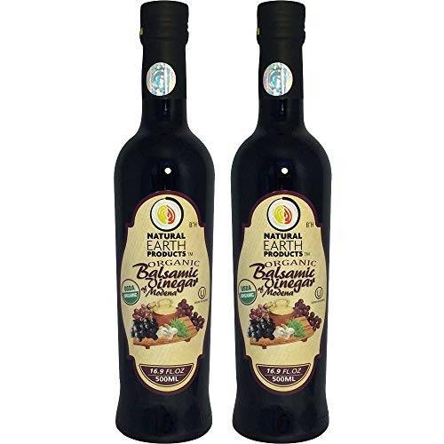 Organic Balsamic Vinegar of Modena  Vinegar for Cooking  Aged Balsamic Vinegar Organic  Kosher For Passover  16 9 Oz Glass Bottle  Pack of 2  Total of 33 8 Fl Oz