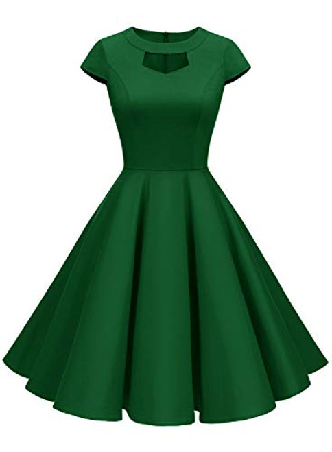 ALAGIRLS Women s 1950s Vintage Keyhole Dress Rockabilly Swing Cocktail Party Dress Cap Sleeve ALA6004ArmyGreenXL ALAGIRLS Women s 1950s Vintage Keyhole Dress Rockabilly Swing Cocktail Party Dress Cap Sleeve ALA6004ArmyGreenXL