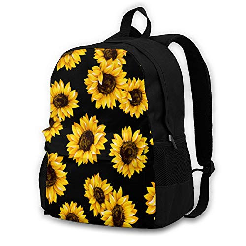 Vintage Sunflower   Travel Laptop Backpack with Lock   15 Inch Computer Business Backpacks for Women Men   College School Student Bookbag   Casual Outdoor Daypack