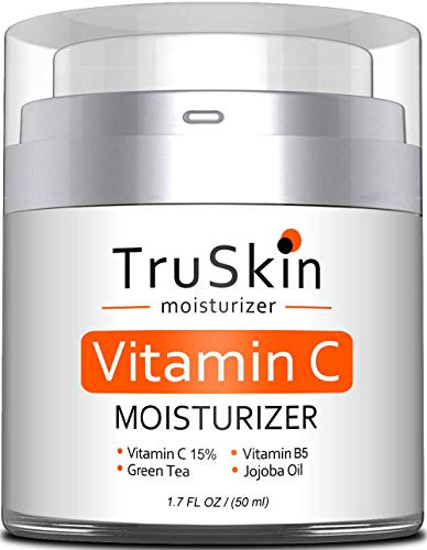 TruSkin Vitamin C Moisturizer Face  Neck   Décolleté Cream for All Skin Types with Vitamin B5 and Green Tea  1 7 fl oz