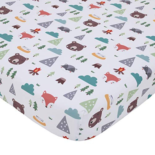 NoJo Retro Happy Camper Green Aqua Orange White Fitted Nursery Crib Sheet Green Aqua Orange Grey NoJo Retro Happy Camper Green Aqua Orange White Fitted Nursery Crib Sheet Green Aqua Orange Grey