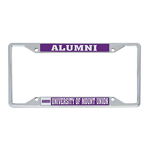 Desert Cactus University of Mount Union Purple Raiders NCAA Metal License Plate Frame for Front or Back of Car Officially Licensed  Alumni