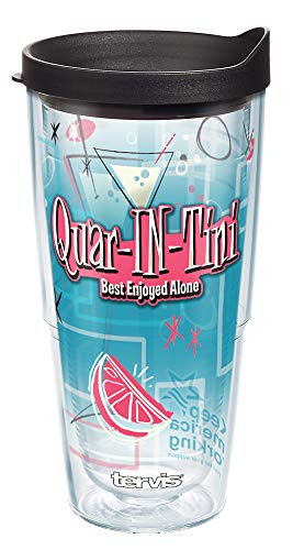 Tervis 1366178 Quarintini Insulated Tumbler  24oz  Clear   Tritan