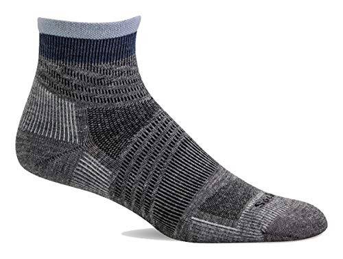Sockwell Women s Summit Quarter II Firm Compression Sock  Grey   M L