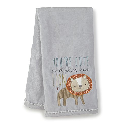 Levtex Home Baby Zambezi Plush Blanket, Grey