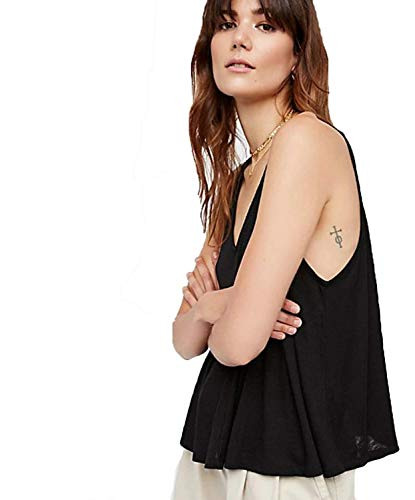 Free People Dani Tank Top Black LG  Women s 12